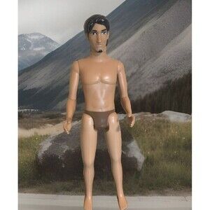 Disney Store FLYNN RIDER Tangled Doll Toy 12" Articulated Poseable Arms - Nude